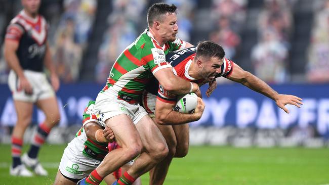 James Tedesco ripped the Rabbitohs to pieces. Picture: AAP