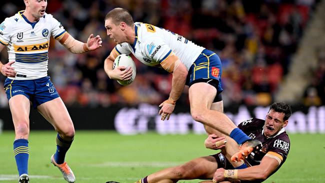 Shaun Lane was lethal for the Eels against the Broncos. Picture: Bradley Kanaris/Getty Images