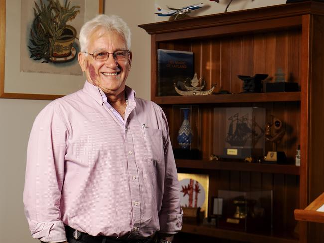 Lord Mayor Kon Kon Vatskalis in the Darwin CBD, Tuesday, August 20, 2019. He has been in office for two years.  Picture: KERI MEGELUS