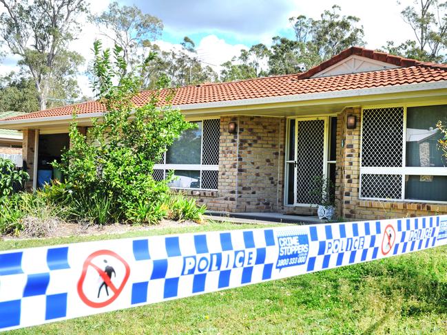 The house remained cordoned off today. Picture: John Gass/AAP