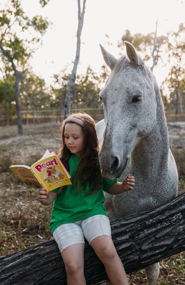 Bluewater girl Paige Gillman with her horse Rudolf. Picture: Supplied