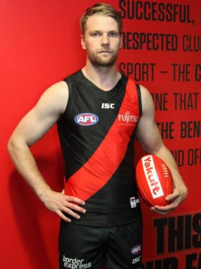 Jake Stringer in his new Essendon colours.