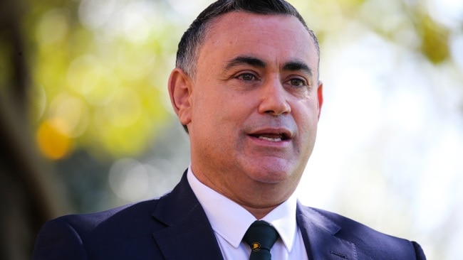 Former Deputy Premier John Barilaro faced the inquiry on Monday. Picture: NCA NewsWire / Gaye Gerard