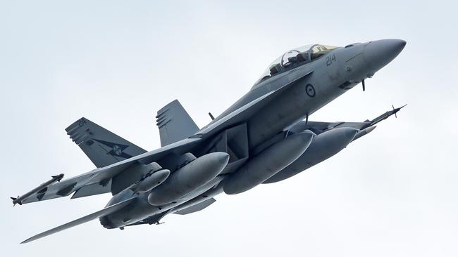 An RAAF F/A-18F Super Hornets deployed in Syria. Picture: Evan Morgan