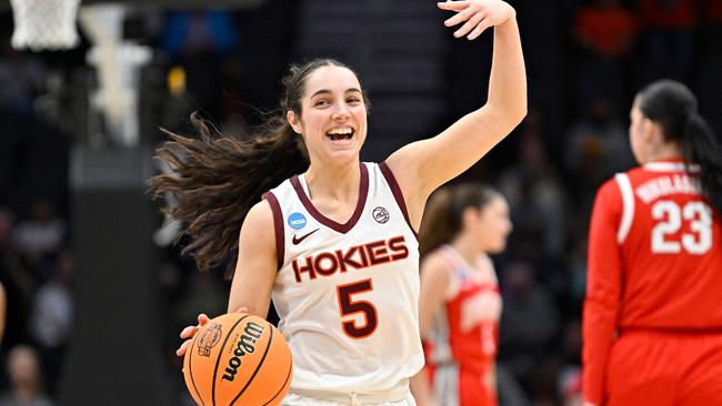 Georgia Amoore is a budding basketball star, playing for Virginia Tech Hokies. Picture: Alika Jenner/Getty Images