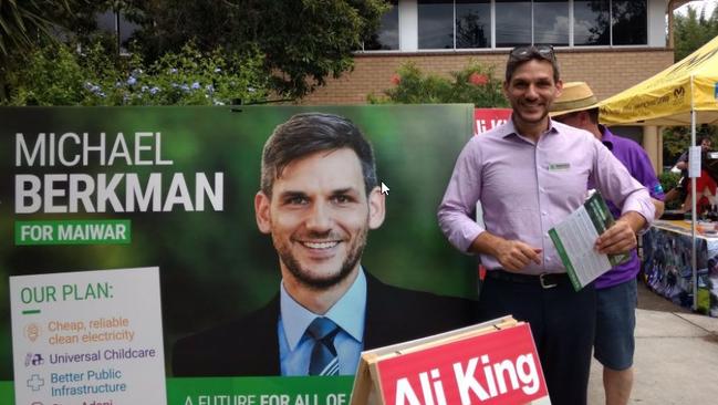 Greens Michael Berkman votes today -Twitter