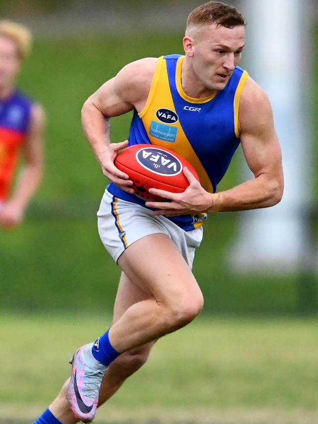 VAFA: Action from the clash between Fitzroy and Beaumaris. Picture: Josh Chadwick