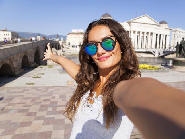 Travel, tourism, people, lifestyles, selfie