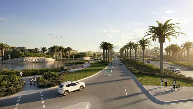 Concept image of the entrance to Walker Corporation’s Riverlea development.