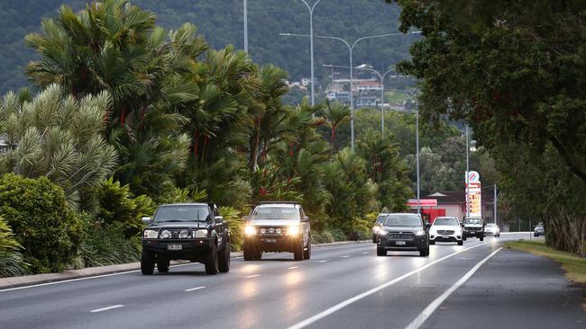 Mulgrave Road, the main arterial road leading south from the city. Picture: Brendan Radke