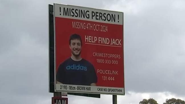 Jack McLennan’s family have erected billboards in the area where Jack went missing in hopes to find him.