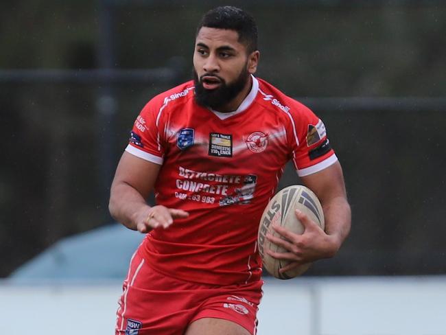 Tough lesson: Abiarthur Tuilaepa had an unhappy round 16. Picture: Steve Montgomery