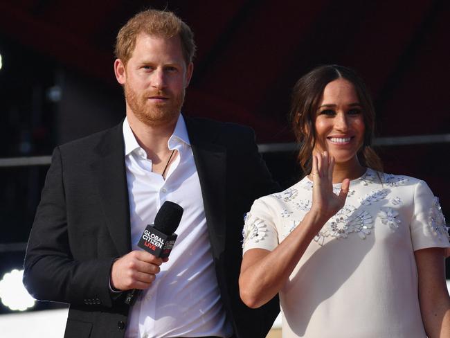 Relations between the royals and the Sussexes are reportedly at rock bottom. Picture: Angela Weiss / AFP