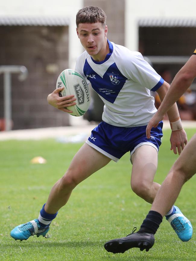 St Dominic’s fullback Liam Ison has been part of the school side for several seasons. Picture: Richard Dobson