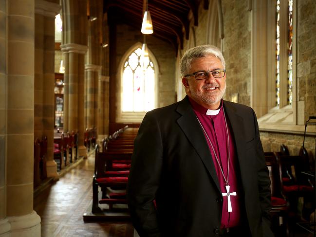 Right Reverend Dr Richard Condie, Anglican Bishop of Tasmania., in St David’s Cathedral. Picture: SAM ROSEWARNE.