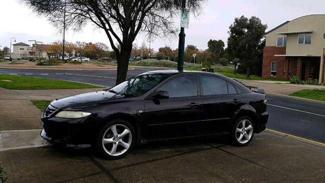 An example of a car parked between the road and footpath because of a lack of parking options in Gowanbrae.