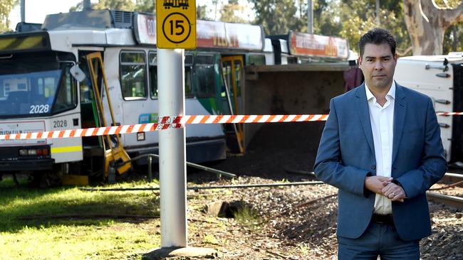 <i>Herald Sun </i>transport reporter Andrew Jefferson was on the tram when is crashed. Picture: Nicole Garmston