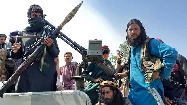 Taliban fighters patrol Laghman province in Afghanistan. Picture: AFP