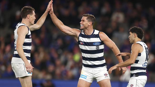 Geelong’s forwards have been almost impossible to stop. Picture: Michael Klein