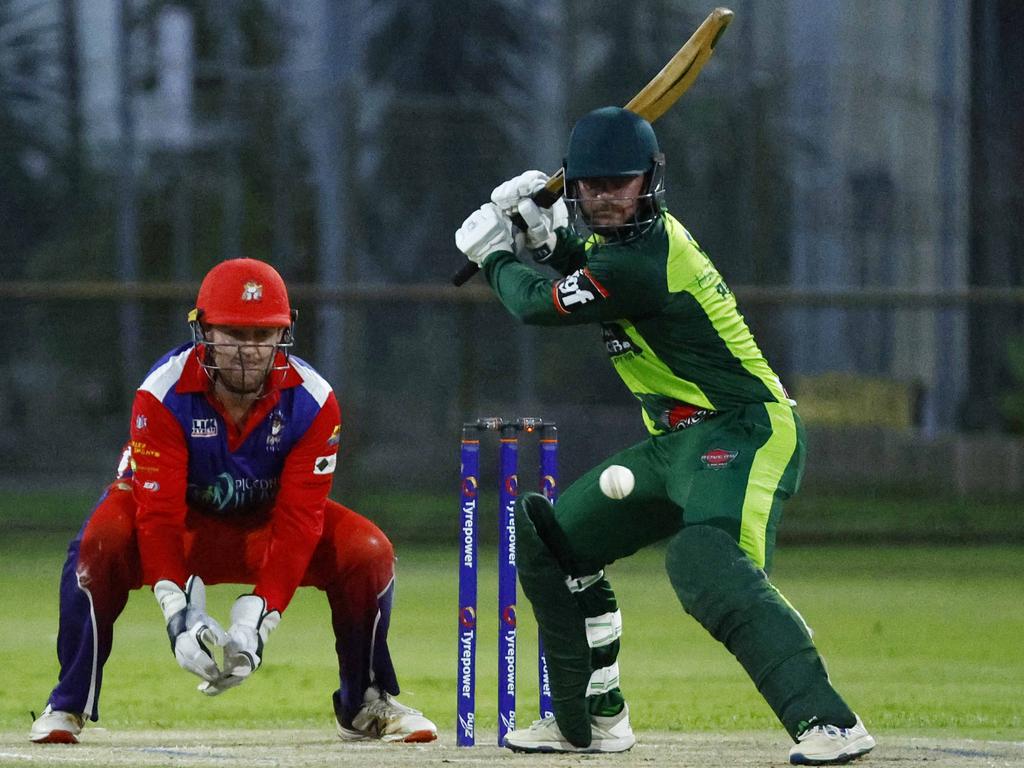 Rovers' Andrew Phelps in the Cricket Far North (CFN) T20 A Grade grand final match between Cairns Rovers and Mulgrave, held at Griffiths Park, Manunda. Picture: Brendan Radke