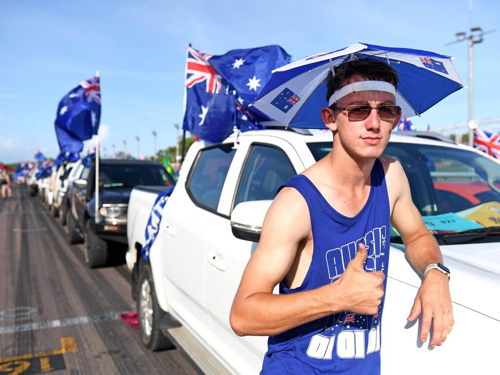 Malcolm Whalan at Hidden Valley for the annual Variety NT Australia Day Ute run. Picture: Che Chorley