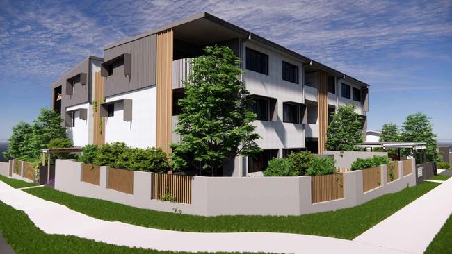 An artist’s impression of the units to be built at Alexandra Hills. Picture: Department of Housing