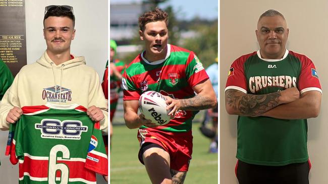 Nambour players Finn Lawson, Lachie Short and Phil Dennis. Pictures: Picture: Tegan Schefe Photography, Facebook.