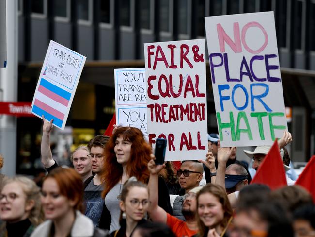 LGBTQ+ advocates have raised concerns that the bill could allow religious individuals and organisations to discriminate against queer Australians. Picture: AAP Image/Bianca De Marchi