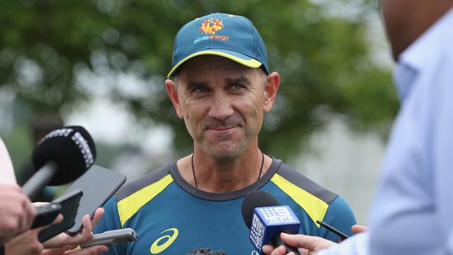 Justin Langer has no problems with the World Cup pitches. Picture: Getty Images