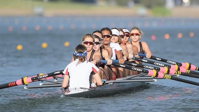 Action in the eight racing at the NSW championships at Penrith. Pictures: Brad Redfern Photography