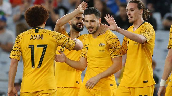 Mathew Leckie came off the bench to put the game away for the Socceroos.