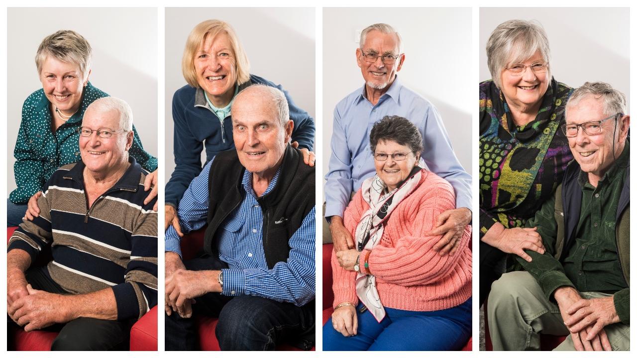 LONG-LASTING LOVE: Celebrating their 50th wedding anniversaries are (from left) Graham and Kay Bretz, Bruce and Margaret Stewart, George and Chris Green and Joe and Carol Chalmers. Picture: Kev Farmer