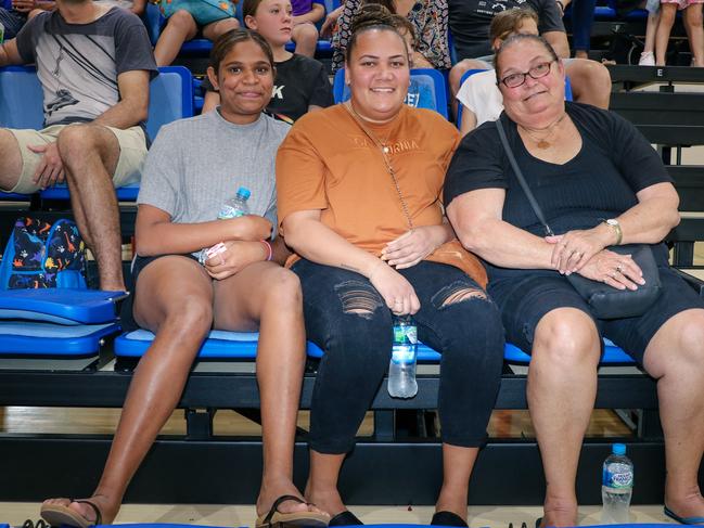 Mary Webster, Justina Howard and Dawn Webster. Picture: Glenn Campbell.