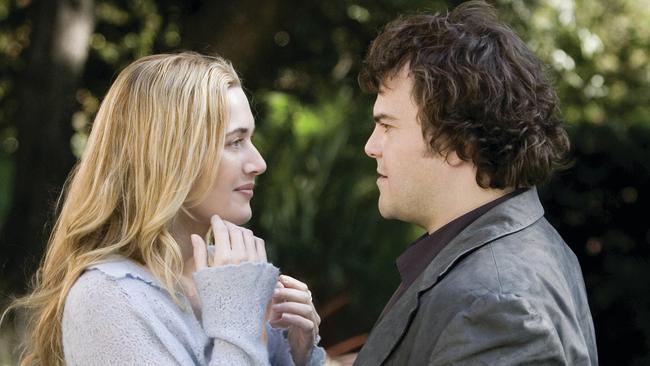 Kate Winslet and actor Jack Black in The Holiday.