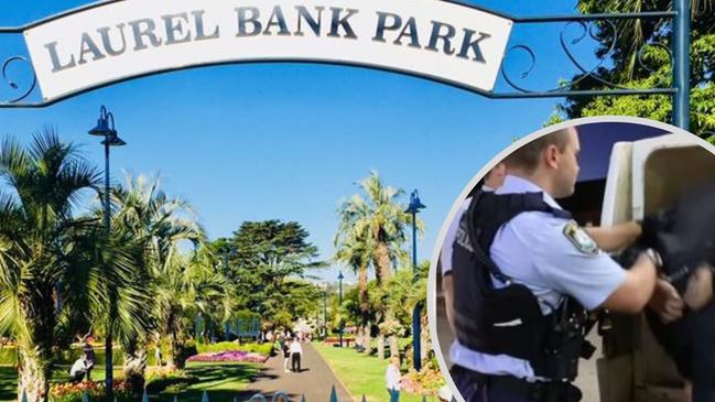 Bryson James Smith was arrested at Laurel Bank Part Toowoomba, after a number of concerned residents called police on Thursday morning, October 19.