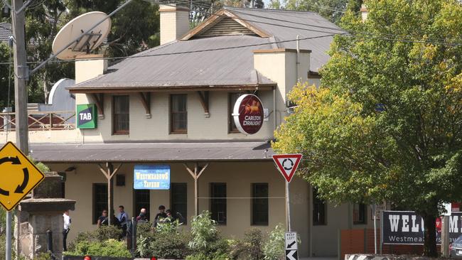 The Westmeadows tavern, where a worker was confronted by gunmen and locked in a cupboard. Picture: David Crosling