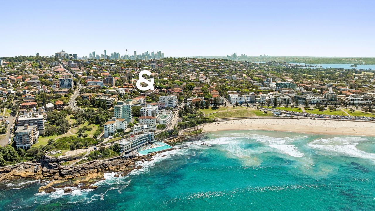 The north-facing apartment is in an incredible location opposite the Bondi Icebergs.