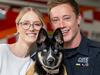 Puppy rescued from factory blaze adopted by hero firefighter