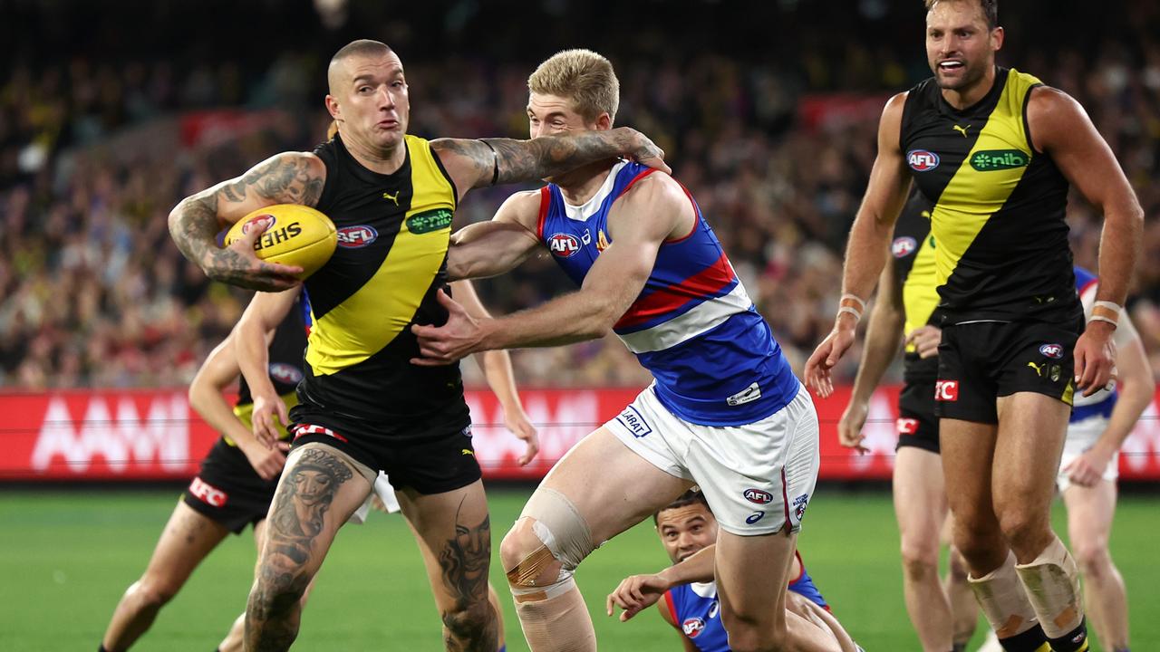 Tigers coach Adem Yze claims his side’s low tackle count against the Bulldogs was not a reflection of poor effort. Picture: Quinn Rooney / Getty Images