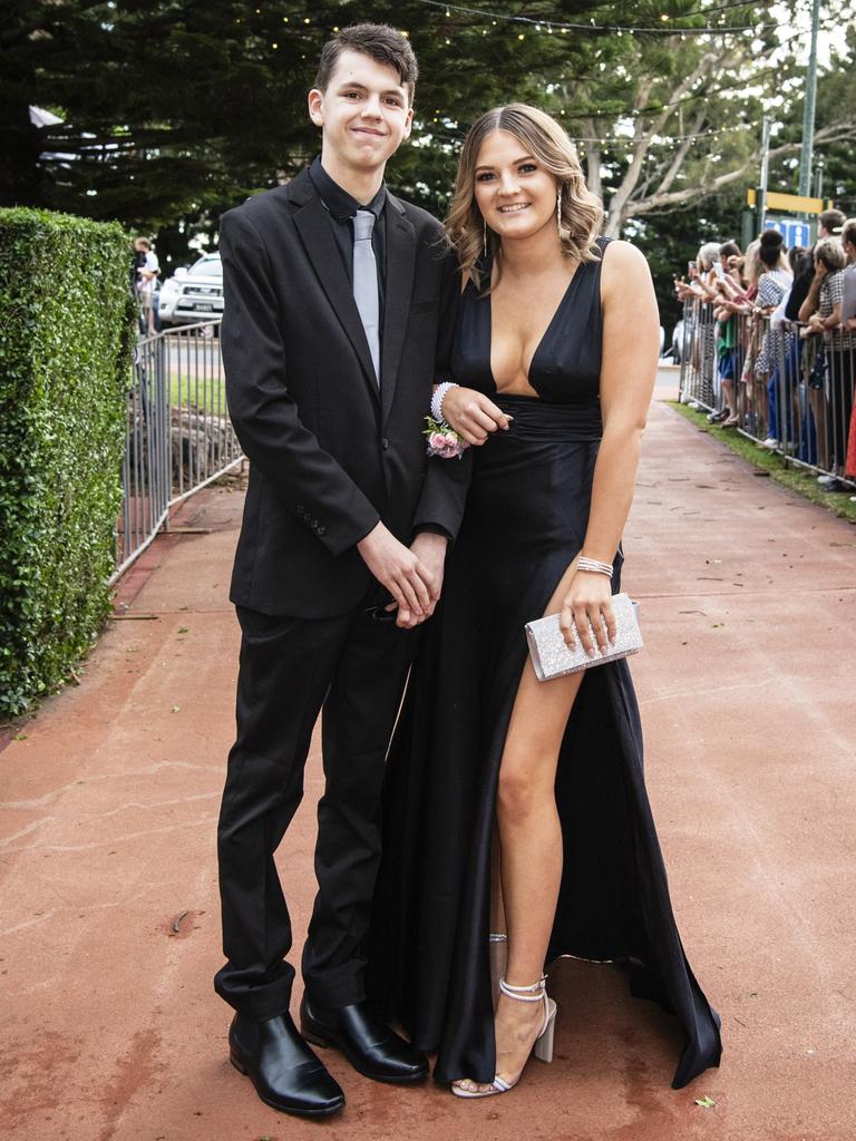 Zachary Neill and partner Ella Sting at St Mary's College formal at Picnic Point, Friday, March 24, 2023. Picture: Kevin Farmer