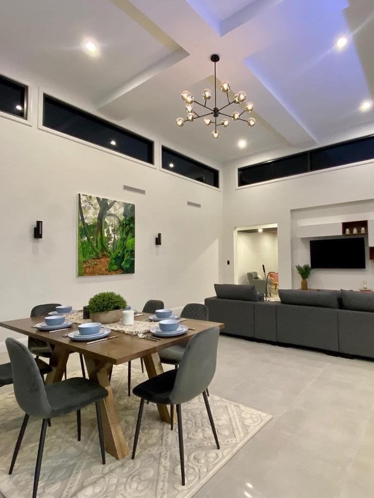 Lounge and dining room at the Hughes Elite Builders award-winning display home. Photo: Hughes Elite Builders