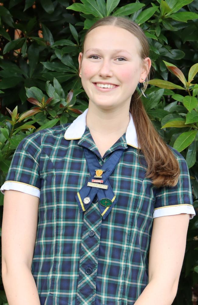 Abbey Adams, Brigidine College captain. Picture: Contributed