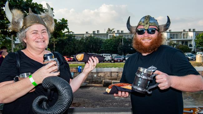 Sar Summers and Quin Summers at the 2024 Dinah Beach Viking Funeral. Picture: Pema Tamang Pakhrin