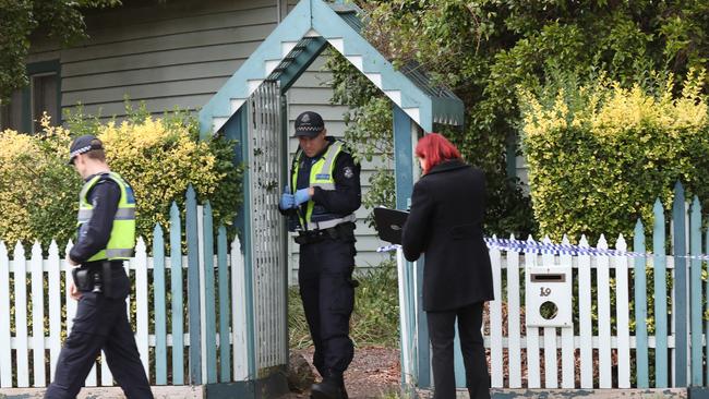 A man has been charged with murder over a fatal shooting in Ringwood in April. Police at the scene earlier this year. Picture: David Crosling.