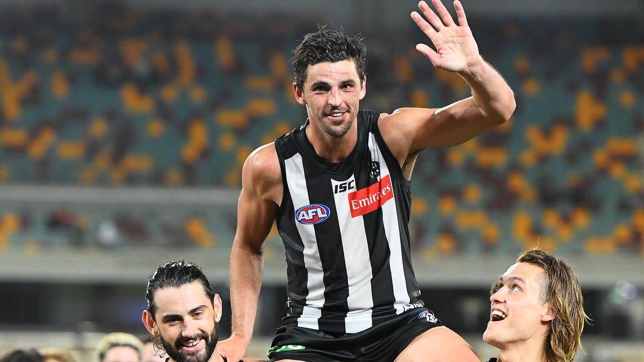 Scott Pendlebury was announced as the AFL’s best captain on Tuesday. Photo: Quinn Rooney/Getty Images.
