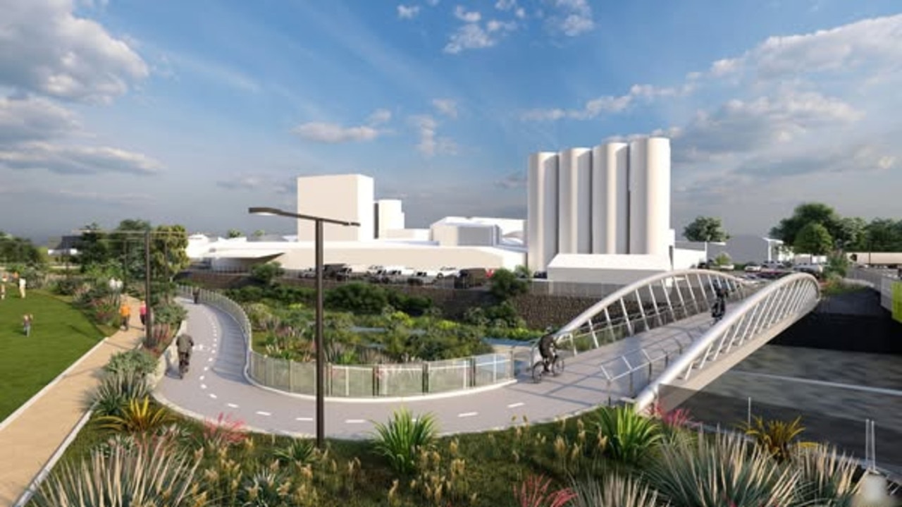 Future plans for cycle and walk paths as part of The Toowoomba Central Active Transport Link.