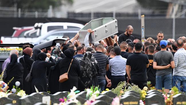 The funerals of dozens of underworld figures have been held at Rookwood Cemetery in recent years, including Mick Hawi’s. Picture: AAP Image