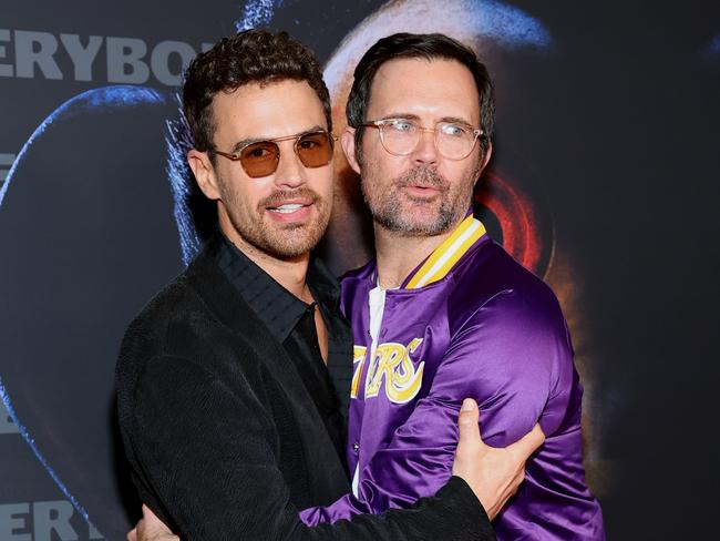 Theo James and Oz Perkins attend the Los Angeles Premiere Of Neon's The Monkey. Picture: Getty