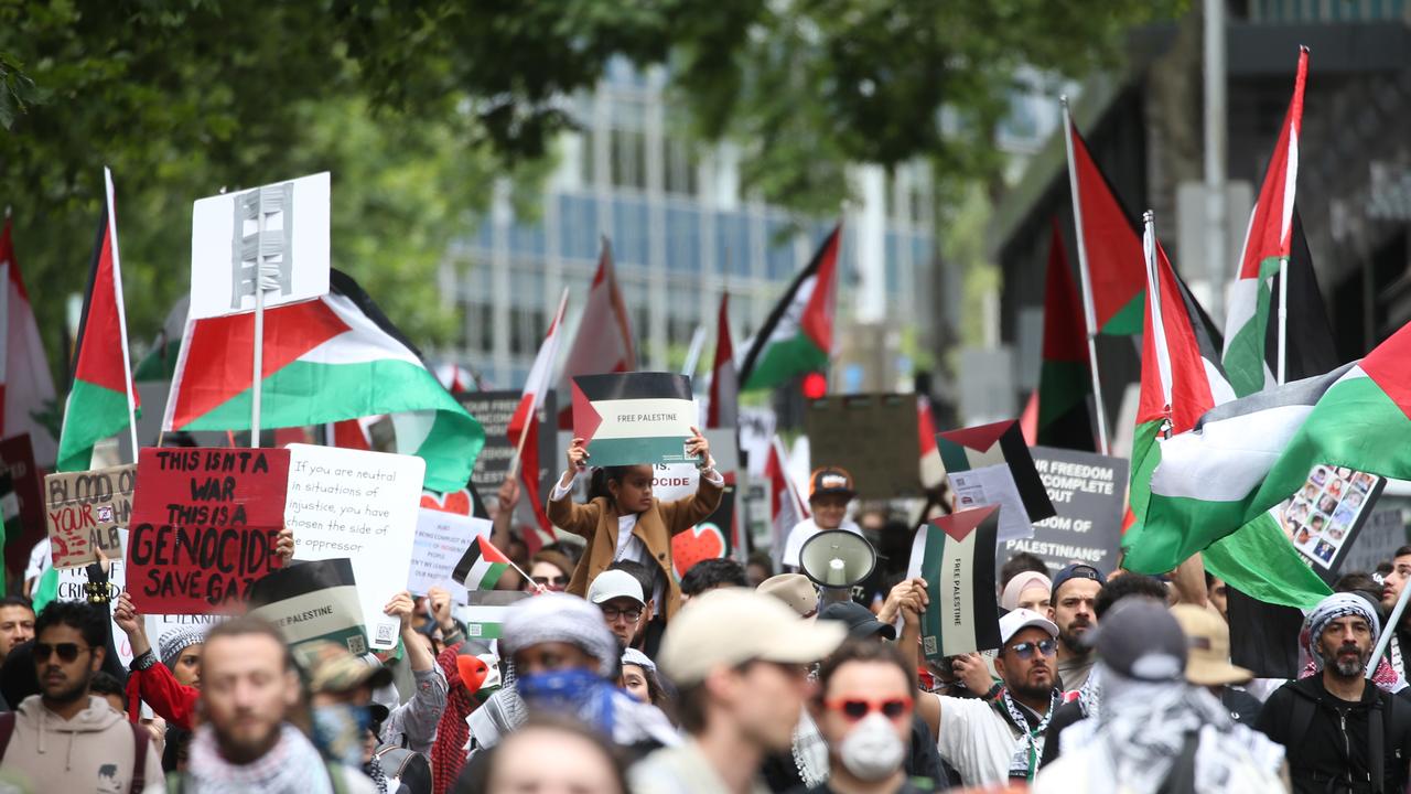 Pro-Palestine rally at Victoria’s State Library in its sixth week ...