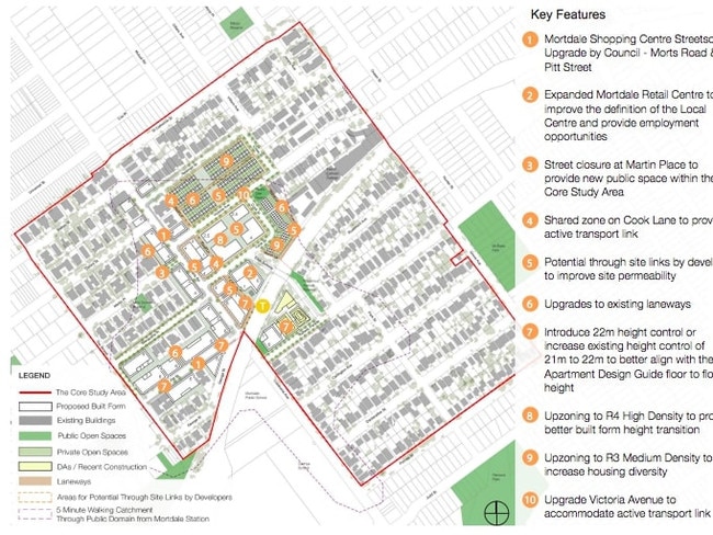 Option one for the Mortdale local centre master plan which will cost $34m for option. Picture: Supplied